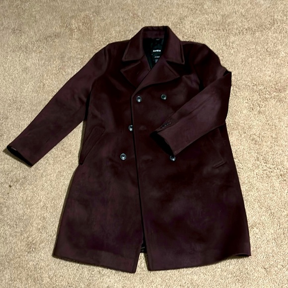 Express Dark Burgundy Trench - Picture 1 of 4